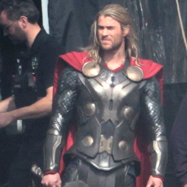 Chris Hemsworth on the Set of Thor 2