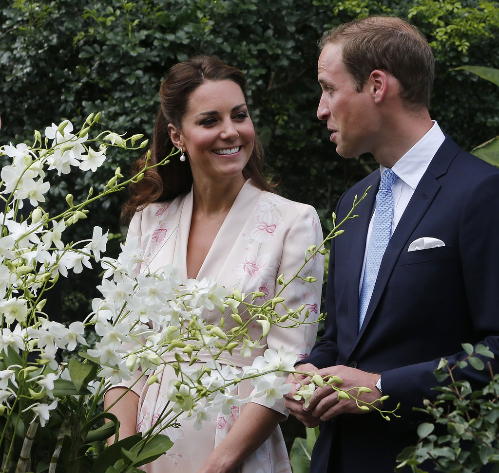 The Duke and Duchess of Cambridge enjoyed each other's company at the Singapore Botanical Gardens in 2012.
The Duke and Duchess of Cambridge enjoyed each other's company at the Singapore Botanical Gardens in 2012.