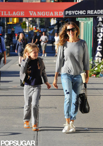 Sarah Jessica Parker had a laugh with son James Wilkie Broderick on the way to school in NYC.
Sarah Jessica Parker had a laugh with son James Wilkie Broderick on the way to school in NYC.