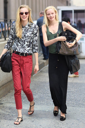 A model duo showed off two takes on easy separates — one tailored, one breezy.
Source: Greg Kessler
A model duo showed off two takes on easy separates — one tailored, one breezy.
Source: Greg Kessler