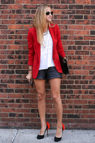 Easy and chic — with just a little whimsy on her heels.
Easy and chic — with just a little whimsy on her heels.