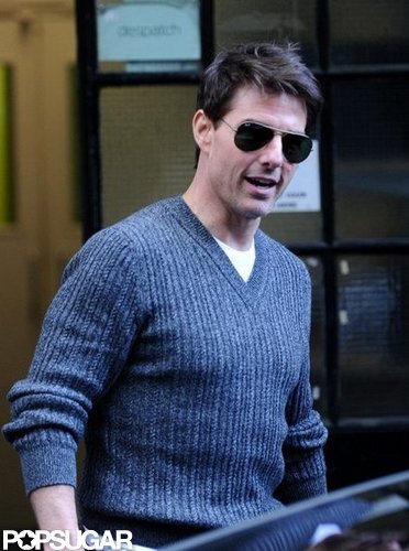 Tom Cruise left a meeting in London.
Tom Cruise left a meeting in London.