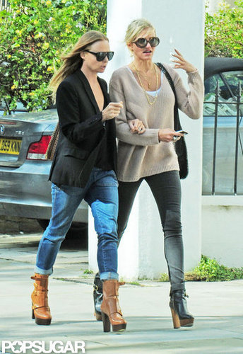 Cameron Diaz and Stella McCartney wore matching boots.
Cameron Diaz and Stella McCartney wore matching boots.