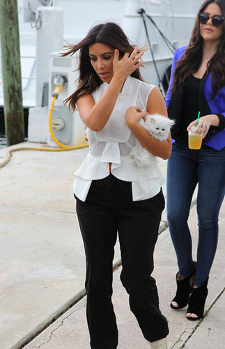 Kim Kardashian held onto baby Mercy.
Kim Kardashian held onto baby Mercy.