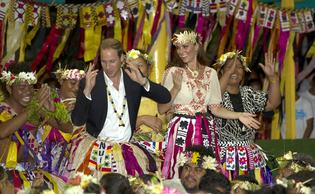 Prince William and Kate got into the fun on day eight of their 2012 tour of the Asia Pacific.
Prince William and Kate got into the fun on day eight of their 2012 tour of the Asia Pacific.