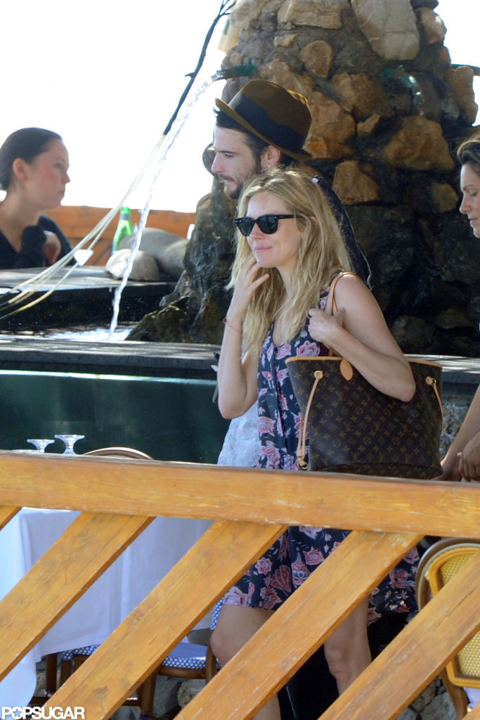 Tom Sturridge and Sienna Miller enjoyed a boat ride in Positano.
Tom Sturridge and Sienna Miller enjoyed a boat ride in Positano.