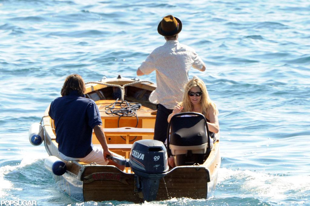 Tom Sturridge and Sienna Miller boarded a small boat in Positano.
Tom Sturridge and Sienna Miller boarded a small boat in Positano.