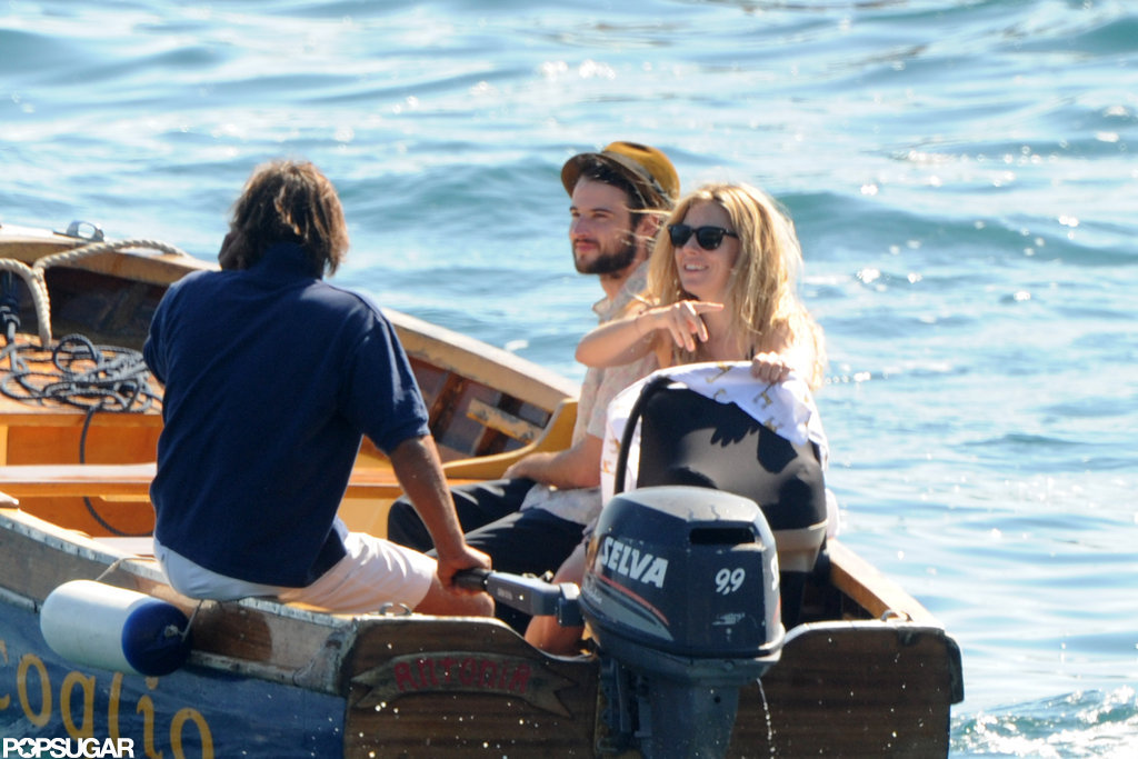 Tom Sturridge and Sienna Miller brought Marlowe Sturridge with them on a boat ride in Positano.
Tom Sturridge and Sienna Miller brought Marlowe Sturridge with them on a boat ride in Positano.