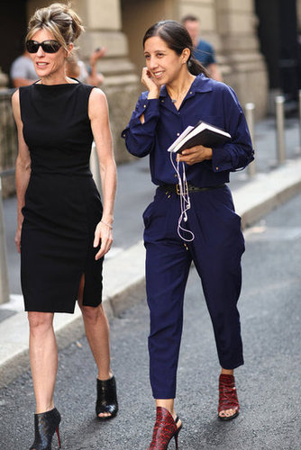 Robbie Myers worked an LBD, while her companion opted for an understated navy jumpsuit and exotic Balenciaga heels.
Source: Greg Kessler
Robbie Myers worked an LBD, while her companion opted for an understated navy jumpsuit and exotic Balenciaga heels.
Source: Greg Kessler