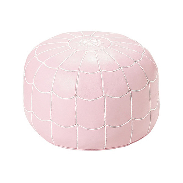 Serena & Lily Moroccan Leather Pouf Serena & Lily Moroccan Leather Pouf