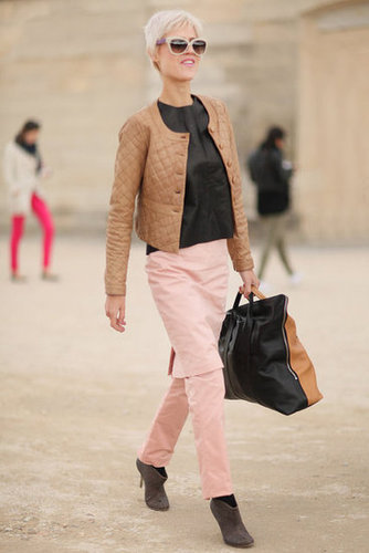 Camel hues played perfectly off petal-pink bottoms.
Camel hues played perfectly off petal-pink bottoms.