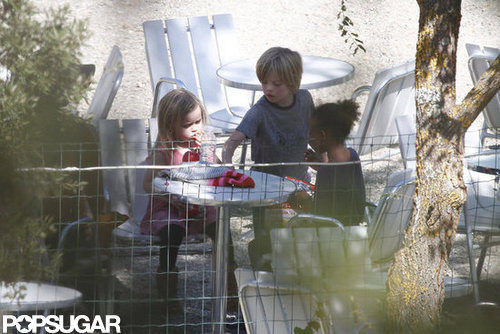Angelina, Shiloh, Zahara, Pax, and the Twins Bounce Around at a Park! Angelina, Shiloh, Zahara, Pax, and the Twins Bounce Around at a Park!