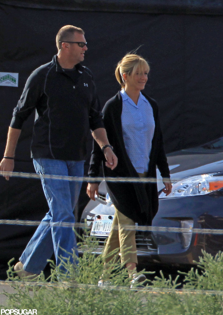 Jennifer Aniston walked onto the set of We're the Millers in New Mexico.
Jennifer Aniston walked onto the set of We're the Millers in New Mexico.