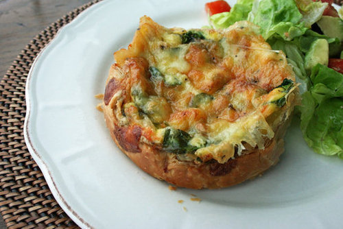 Individual Bacon and Spinach Quiches Individual Bacon and Spinach Quiches