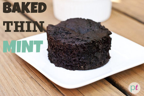 baked thin mint chocolate cake (vegan)
