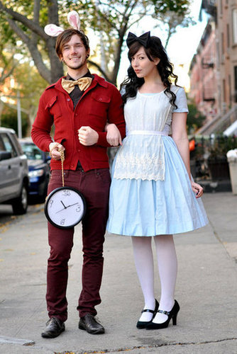 White Rabbit and Alice in Wonderland White Rabbit and Alice in Wonderland