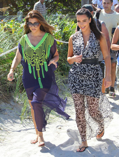 Kim and Kourtney Hit the Beach While Khloe Preps For The X Factor Kim and Kourtney Hit the Beach While Khloe Preps For The X Factor