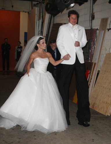 In 2011, Kelly Ripa joked around with Nick Lachey to parody Kim Kardashian on her wedding day with Kris Humphries.
In 2011, Kelly Ripa joked around with Nick Lachey to parody Kim Kardashian on her wedding day with Kris Humphries.