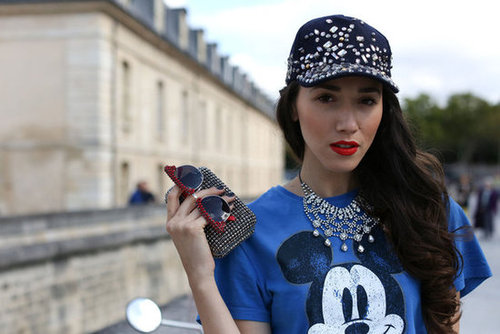 Mickey Mouse got a glam update with rhinestone add-ons.
Mickey Mouse got a glam update with rhinestone add-ons.