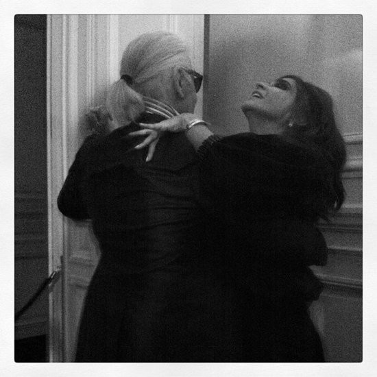 Karl Lagerfeld and Carine Roitfeld 