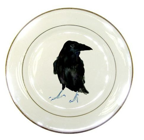Raven Porcelain Plate Raven Porcelain Plate