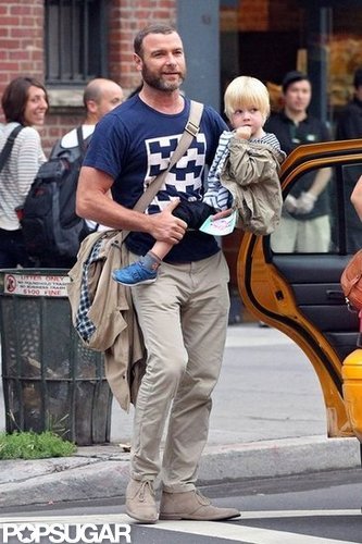 Liev Schreiber stepped out of a taxi in NYC with Kai Schreiber.
Liev Schreiber stepped out of a taxi in NYC with Kai Schreiber.
