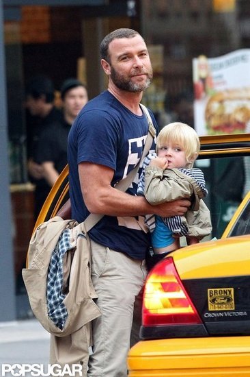 Liev Schreiber helped Kai Schreiber out of a taxi in NYC.
Liev Schreiber helped Kai Schreiber out of a taxi in NYC.