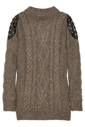 We're head over heels for this Elizabeth and James Studded Leather-Paneled Sweater ($465) — it perfectly fuses downtown cool with cozy cabin luxe.
We're head over heels for this Elizabeth and James Studded Leather-Paneled Sweater ($465) — it perfectly fuses downtown cool with cozy cabin luxe.