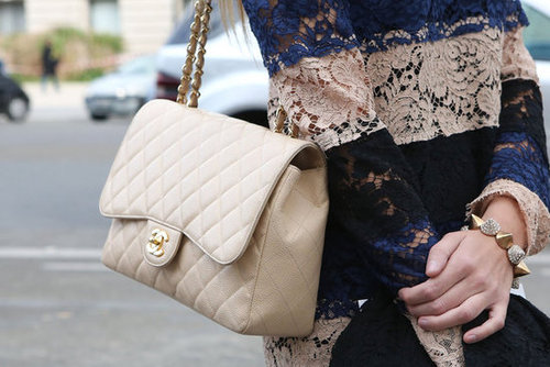 Chanel was PFW's bag of choice — we love this one's buttery neutral hue.
Chanel was PFW's bag of choice — we love this one's buttery neutral hue.