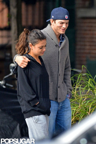 Ashton and His Sexy Girlfriend, Mila, Share a Smiley Coffee Date Ashton and His Sexy Girlfriend, Mila, Share a Smiley Coffee Date