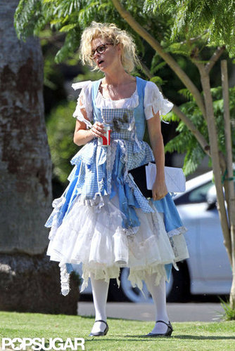 Julie Bowen got a head start on Halloween fun in a costume on the set of Modern Family in LA.
Julie Bowen got a head start on Halloween fun in a costume on the set of Modern Family in LA.