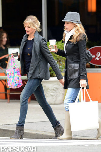 Cameron Diaz and a friend had a day of shopping in NYC together.
Cameron Diaz and a friend had a day of shopping in NYC together.