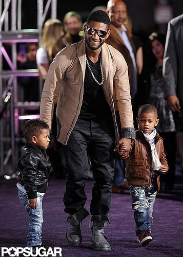 Usher brought Justin Bieber's smallest fans, Usher Raymond V and Naviyd, to the premiere of the singer's film Never Say Never in 2011.
Usher brought Justin Bieber's smallest fans, Usher Raymond V and Naviyd, to the premiere of the singer's film Never Say Never in 2011.
