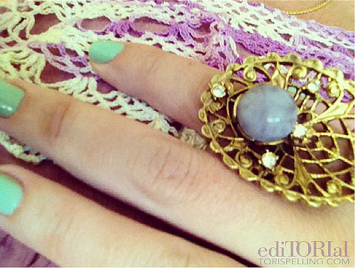 Wore this vintage crochet dress with an antique ring and mint nails. It was the perfect weekend look!
Wore this vintage crochet dress with an antique ring and mint nails. It was the perfect weekend look!