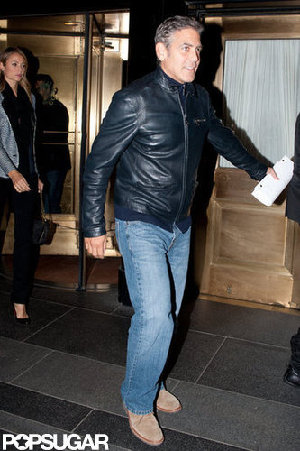 George Clooney had an evening out with Stacey Keibler and pals in NYC.
George Clooney had an evening out with Stacey Keibler and pals in NYC.