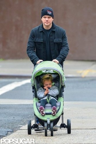 Matt Damon and His Daughter Stella Bundle Up For a Stroll in NYC Matt Damon and His Daughter Stella Bundle Up For a Stroll in NYC
