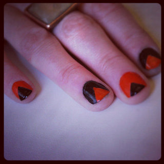 Triangular Nails For Halloween