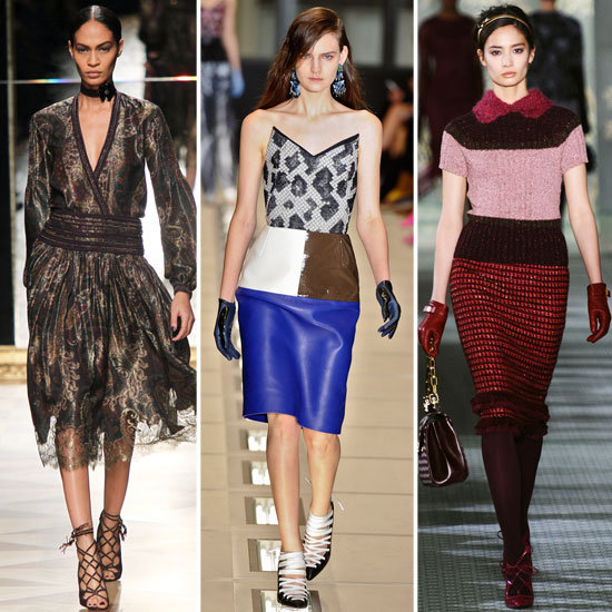 The laced-up look made the Fall '12 rounds in New York City, Milan, and Paris. Whether you approach it from a ladylike avenue or opt for an over-the-top sexy style, lace-up detailing has dominated every shoe silhouette this season. To prove our point, we've got three standout cases. Salvatore Ferragamo gave us the ultimate lesson in sultry velvet-meets-flamenco lace-ups, Balenciaga took on a sportier vibe with a wider lace-up front, and Tory Burch kept it ultrafeminine with a lace-up oxford heel.
From left to right: Salvatore Ferragamo, Balenciaga, and Tory Burch
The laced-up look made the Fall '12 rounds in New York City, Milan, and Paris. Whether you approach it from a ladylike avenue or opt for an over-the-top sexy style, lace-up detailing has dominated every shoe silhouette this season. To prove our point, we've got three standout cases. Salvatore Ferragamo gave us the ultimate lesson in sultry velvet-meets-flamenco lace-ups, Balenciaga took on a sportier vibe with a wider lace-up front, and Tory Burch kept it ultrafeminine with a lace-up oxford heel.
From left to right: Salvatore Ferragamo, Balenciaga, and Tory Burch
