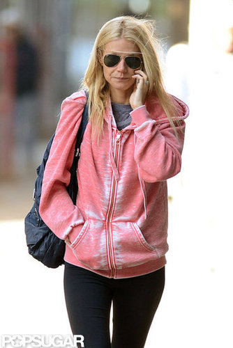 Gwyneth Paltrow Brings a Pop of Pink to Her Workout Gwyneth Paltrow Brings a Pop of Pink to Her Workout
