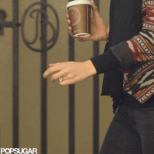 Blake Lively wore her giant diamond engagement ring.
Blake Lively wore her giant diamond engagement ring.