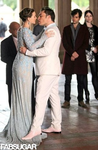 Spotted: Blair Waldorf Is a Blushing Bride — Take Two — in Elie Saab Spotted: Blair Waldorf Is a Blushing Bride — Take Two — in Elie Saab
