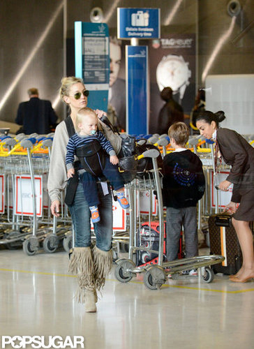Kate Hudson Lands in Paris With Her Boys Ryder and Bingham Kate Hudson Lands in Paris With Her Boys Ryder and Bingham