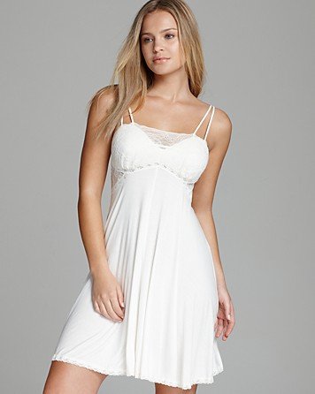 This Midnight by Carole Hochman Hopelessly in Love Chemise ($80) is simple enough to throw on in a minute, but the gorgeous lace detailing at the bodice would also make it a perfect layering piece under an oversize sweater.
This Midnight by Carole Hochman Hopelessly in Love Chemise ($80) is simple enough to throw on in a minute, but the gorgeous lace detailing at the bodice would also make it a perfect layering piece under an oversize sweater.