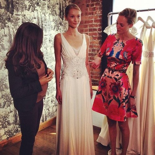 Style Director Noria Morales led us through a sneak peek of the Temperley bridal collection.
Style Director Noria Morales led us through a sneak peek of the Temperley bridal collection.
