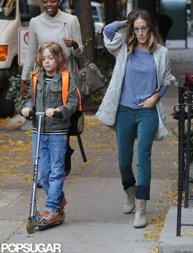 Sarah Jessica Parker and James Wilkie Broderick walked to school in NYC.
Sarah Jessica Parker and James Wilkie Broderick walked to school in NYC.