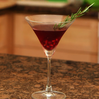 Healthy Pomegranate Rosemary Martini Recipe