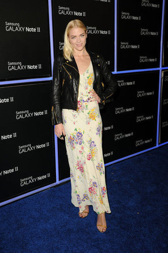 Jaime King wore a leather jacket to the party.
Jaime King wore a leather jacket to the party.