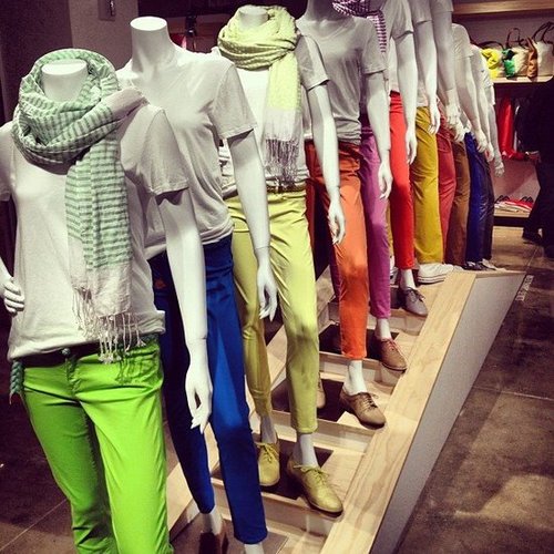 Gap's Spring preview was all about colorful pants. We couldn't decide which pair we liked best!
Gap's Spring preview was all about colorful pants. We couldn't decide which pair we liked best!