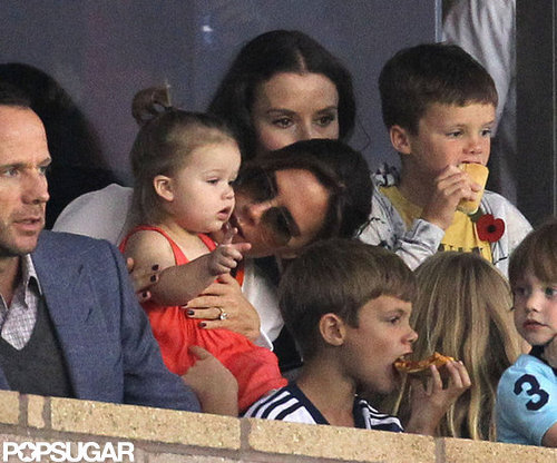 Victoria and Harper Cheer On David With the Ramsays and Russell Brand Victoria and Harper Cheer On David With the Ramsays and Russell Brand