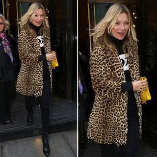 Kate Moss Leopard Print Coat; Leopard Print Accessories